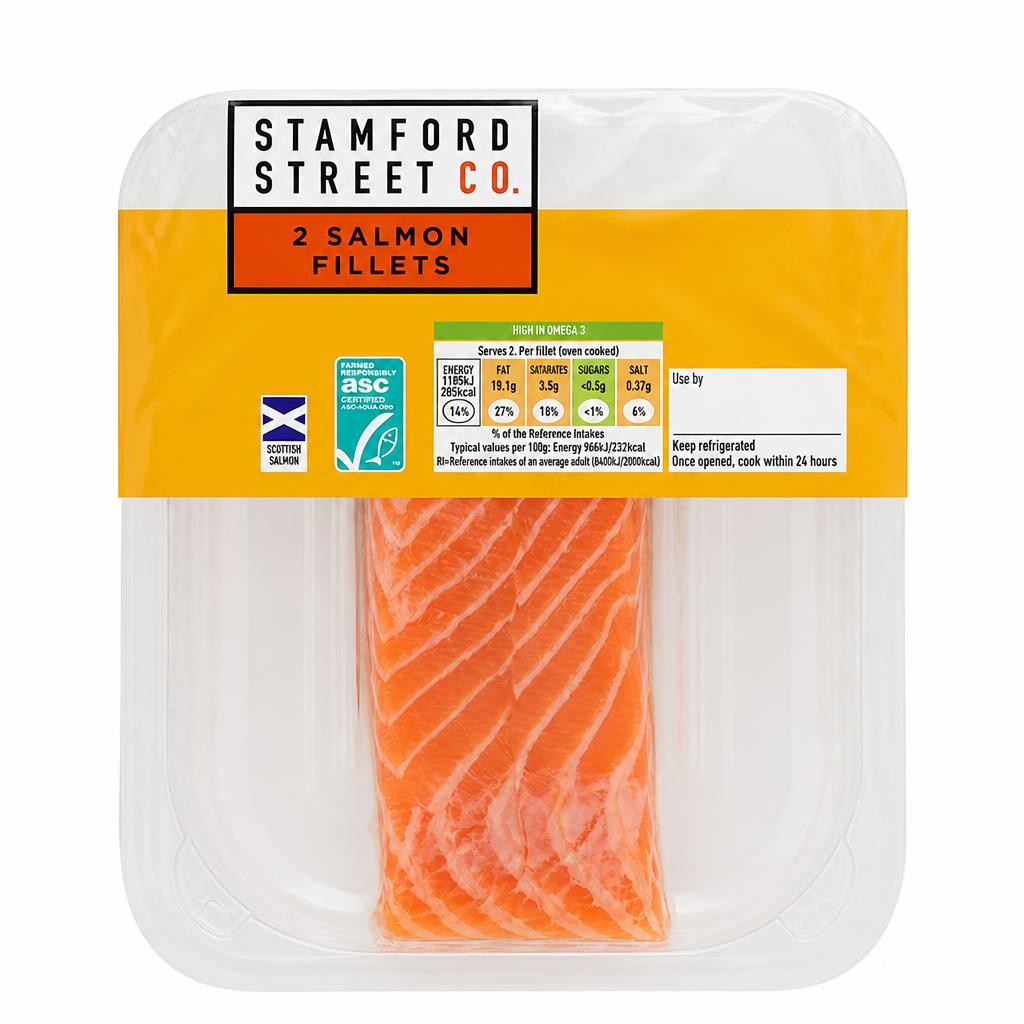 Stamford Street Co. ASC Salmon Fillets x2 240g