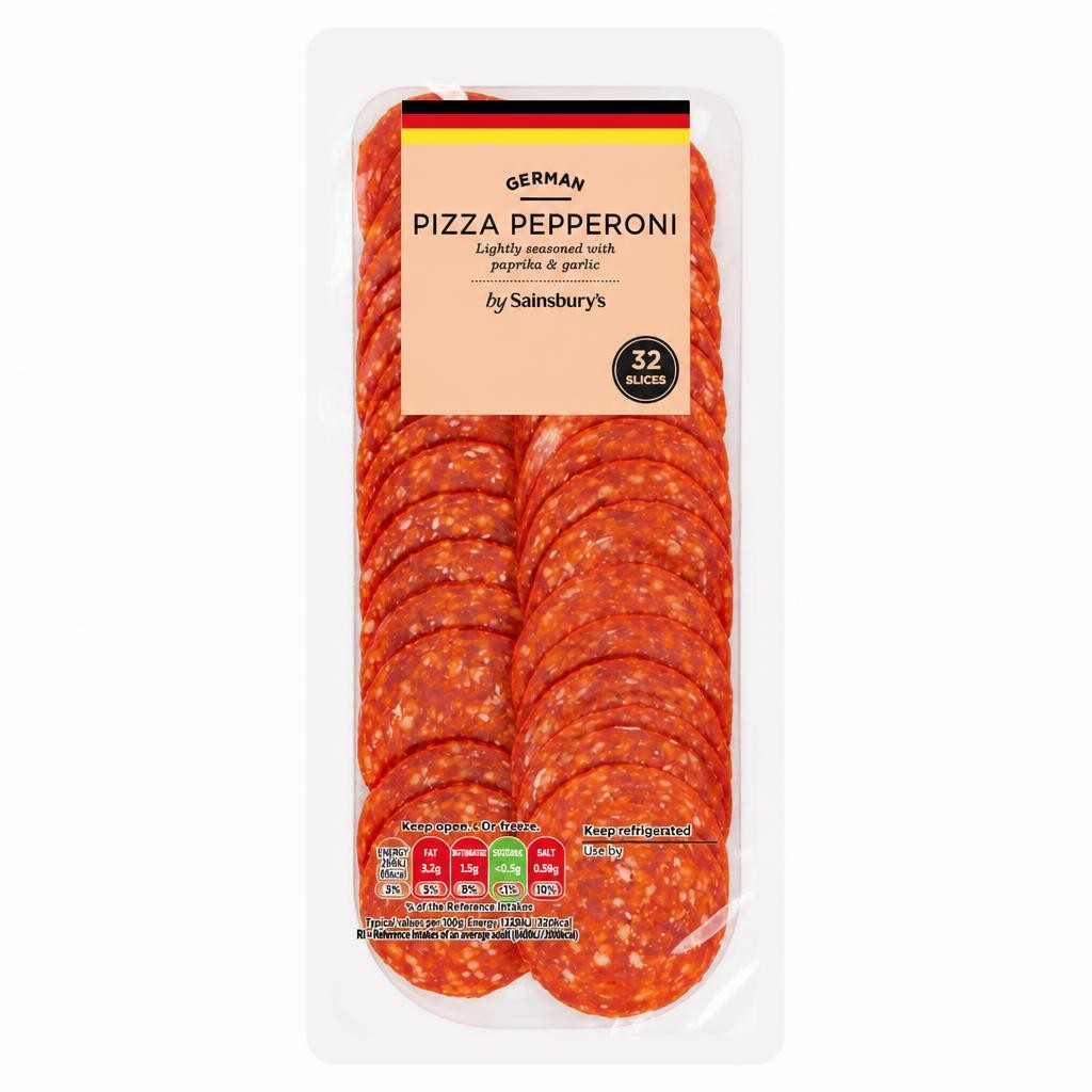 Sainsbury's German Pizza Pepperoni Slices x32 100g
