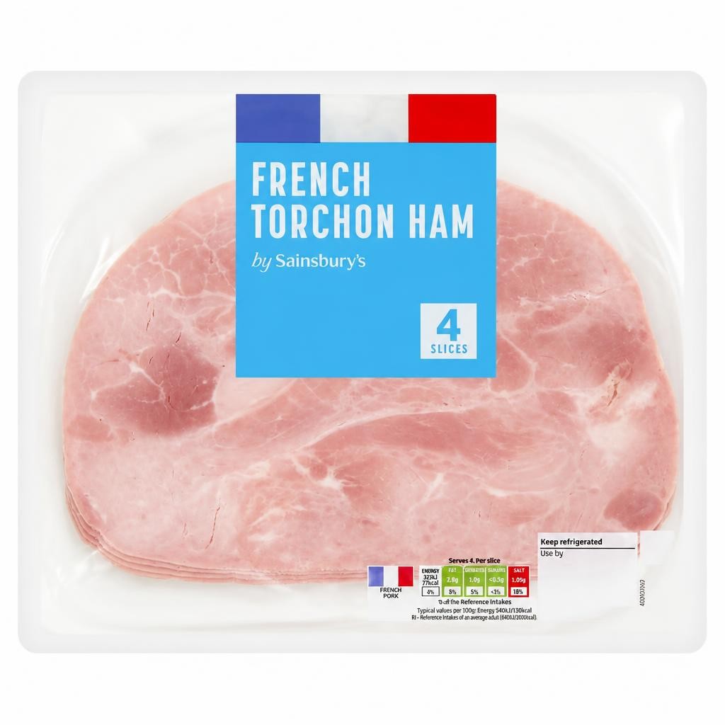 Sainsbury's French Torchon Ham x4 Slices 200g