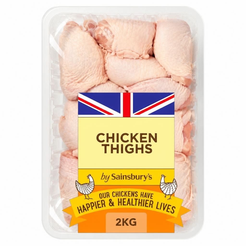 Sainsbury's 2kg British Fresh Chicken Skin on Thighs