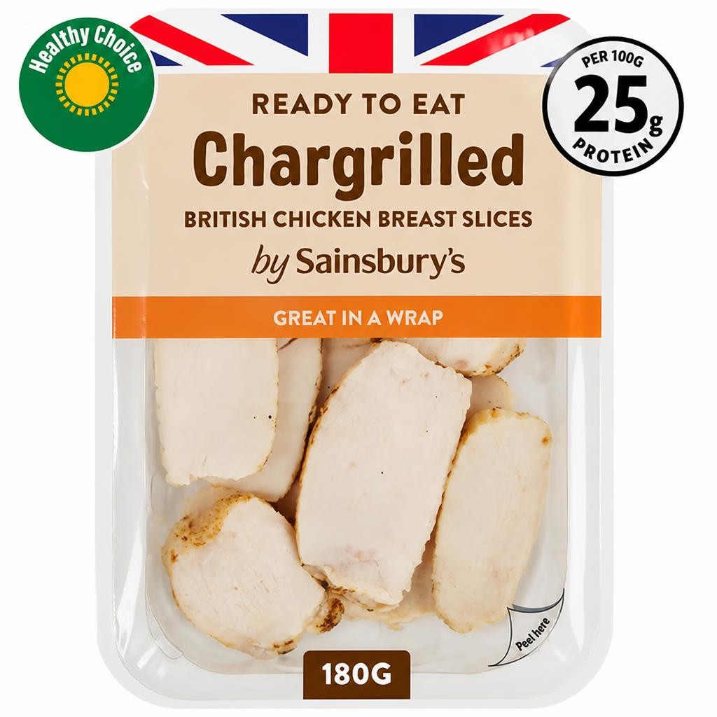 Sainsbury's Chargrilled British Chicken Breast Slices 180g