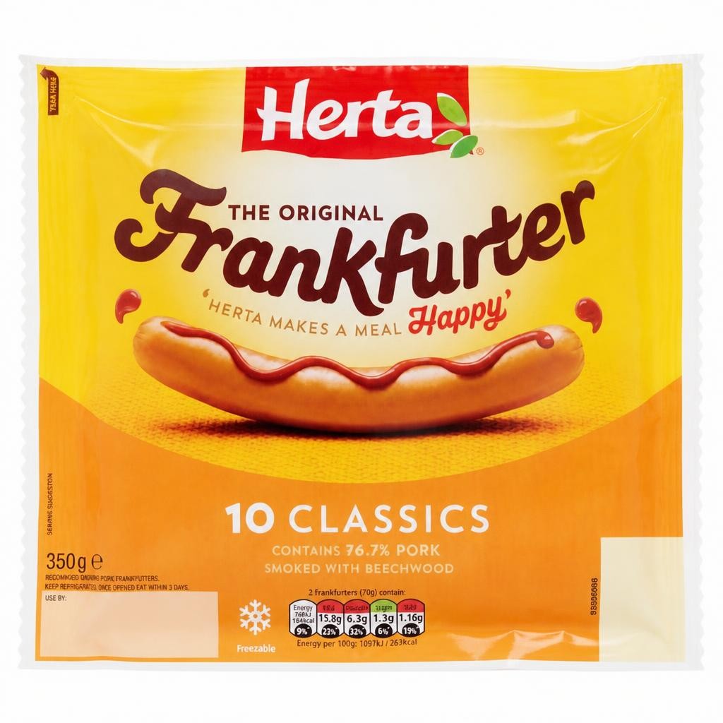 Herta Frankfurter Hot Dogs x10 350g