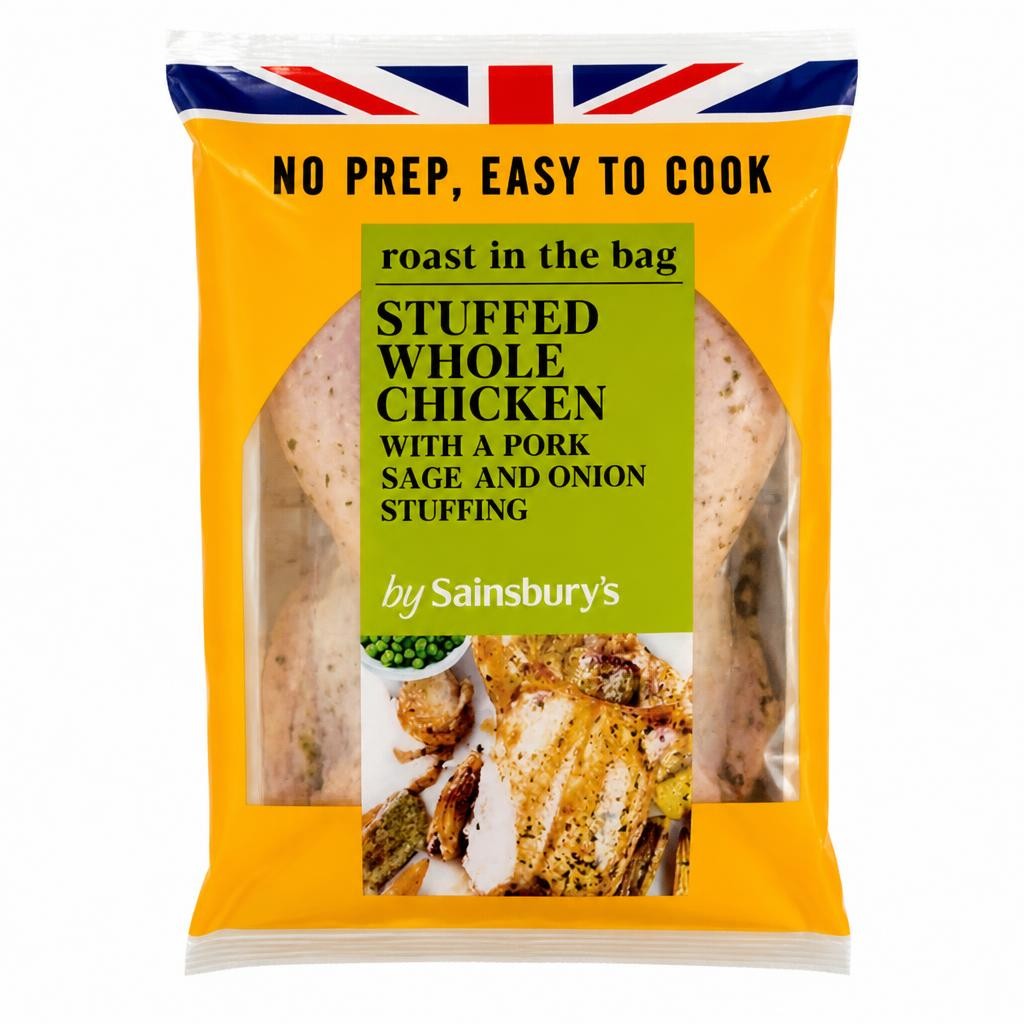 Sainsbury's 1.45kg Roast in the Bag Pork, Sage & Onion Stuffing Whole Chicken