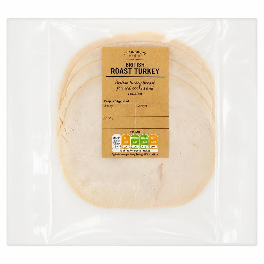 Deli Express British Roast Cooked Turkey Slices x4 150g