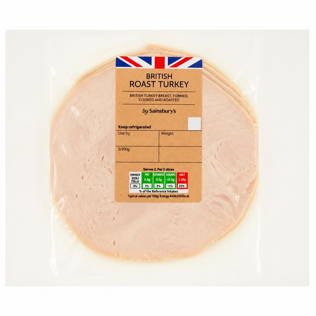 Deli Express British Roast Cooked Turkey Slices x4 150g