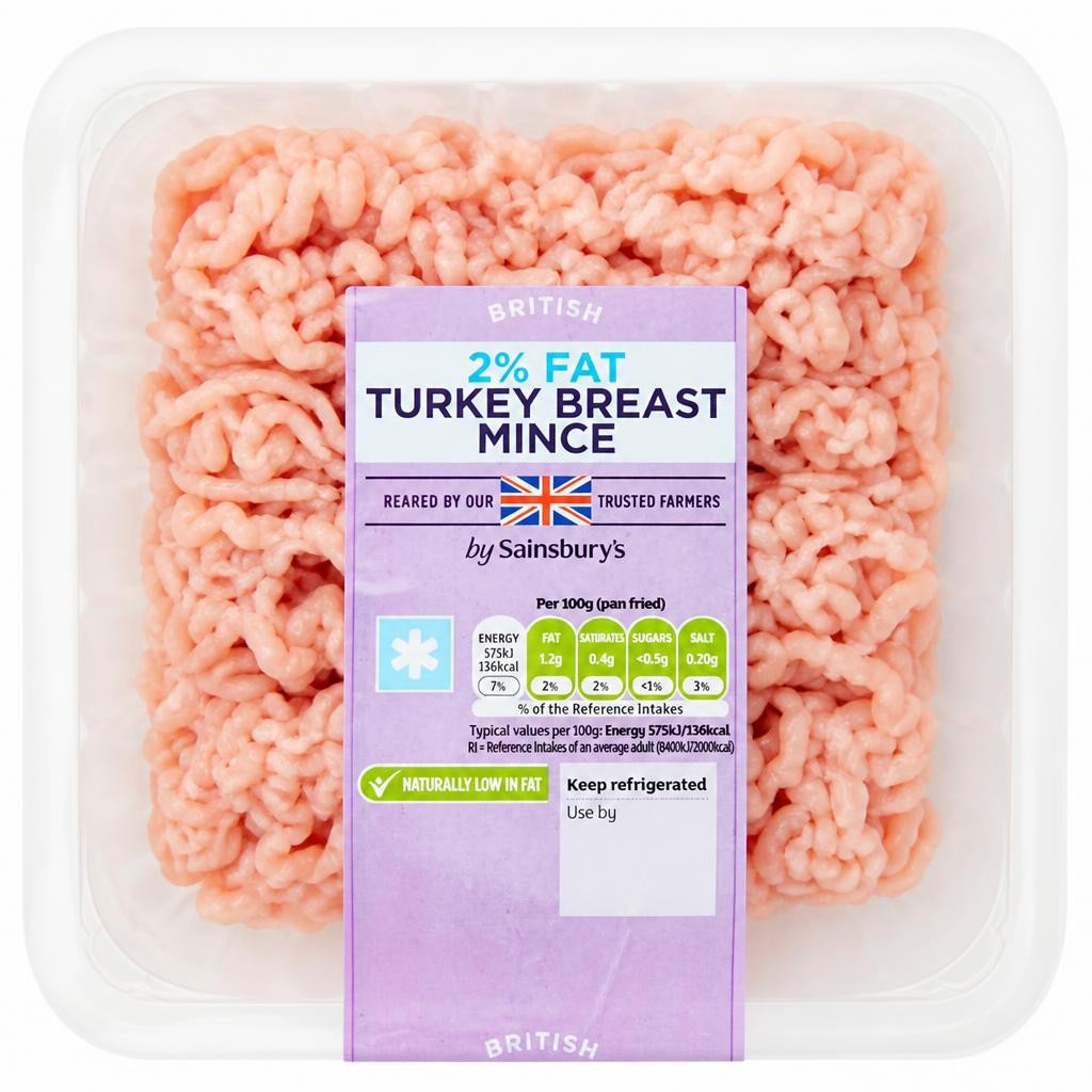 Sainsbury's 2% Fat Fresh British Turkey Mince 500g