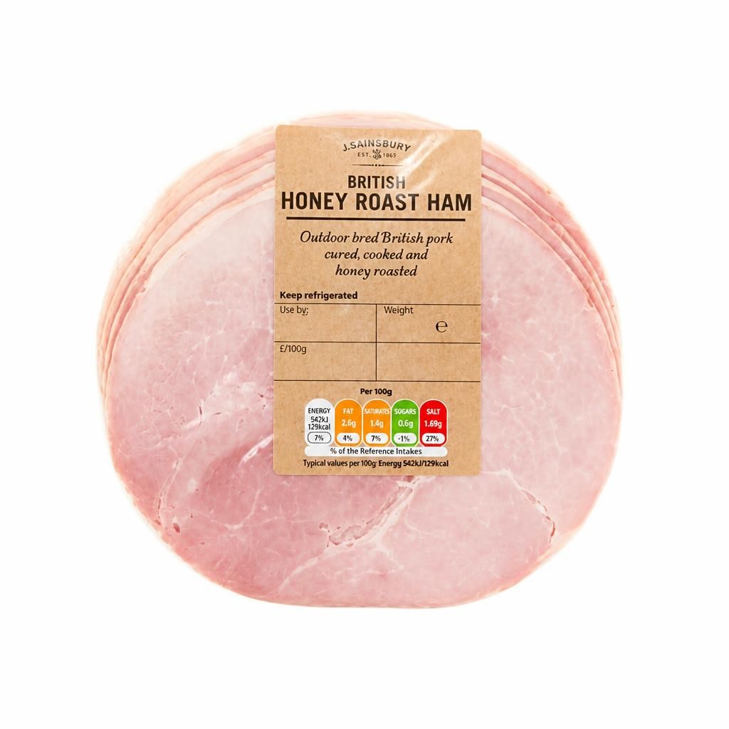 Deli Express British Honey Roast Cooked Ham Slices x4 150g