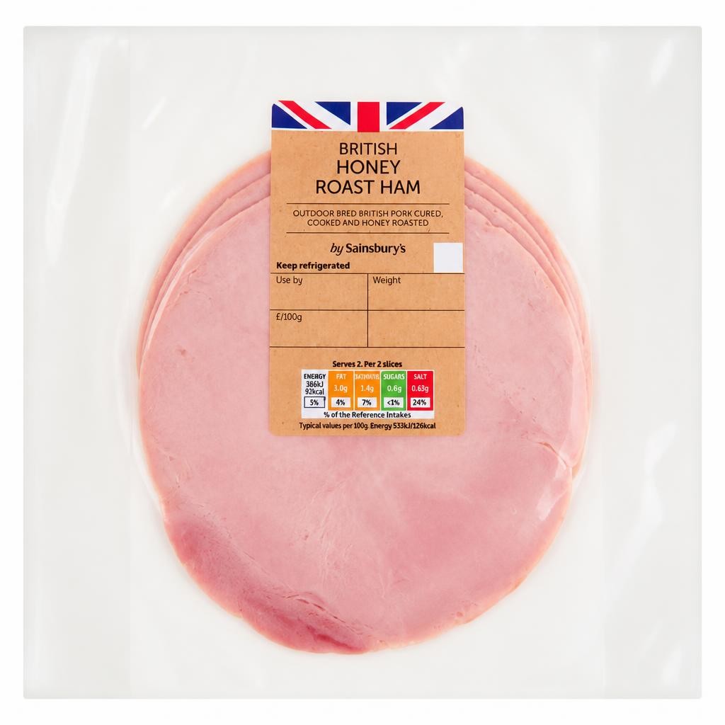 Deli Express British Honey Roast Cooked Ham Slices x4 150g