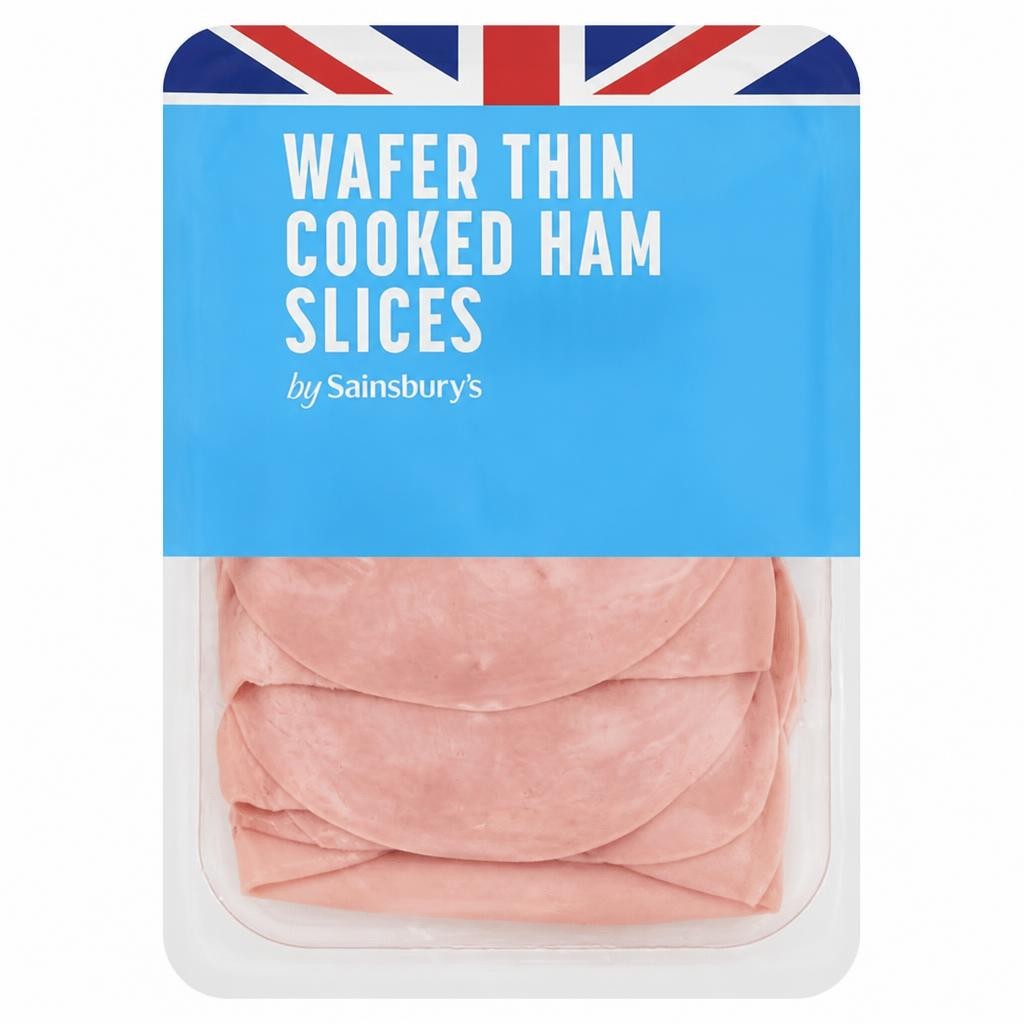 Sainsbury's British Wafer Thin Cooked Ham Slices 150g