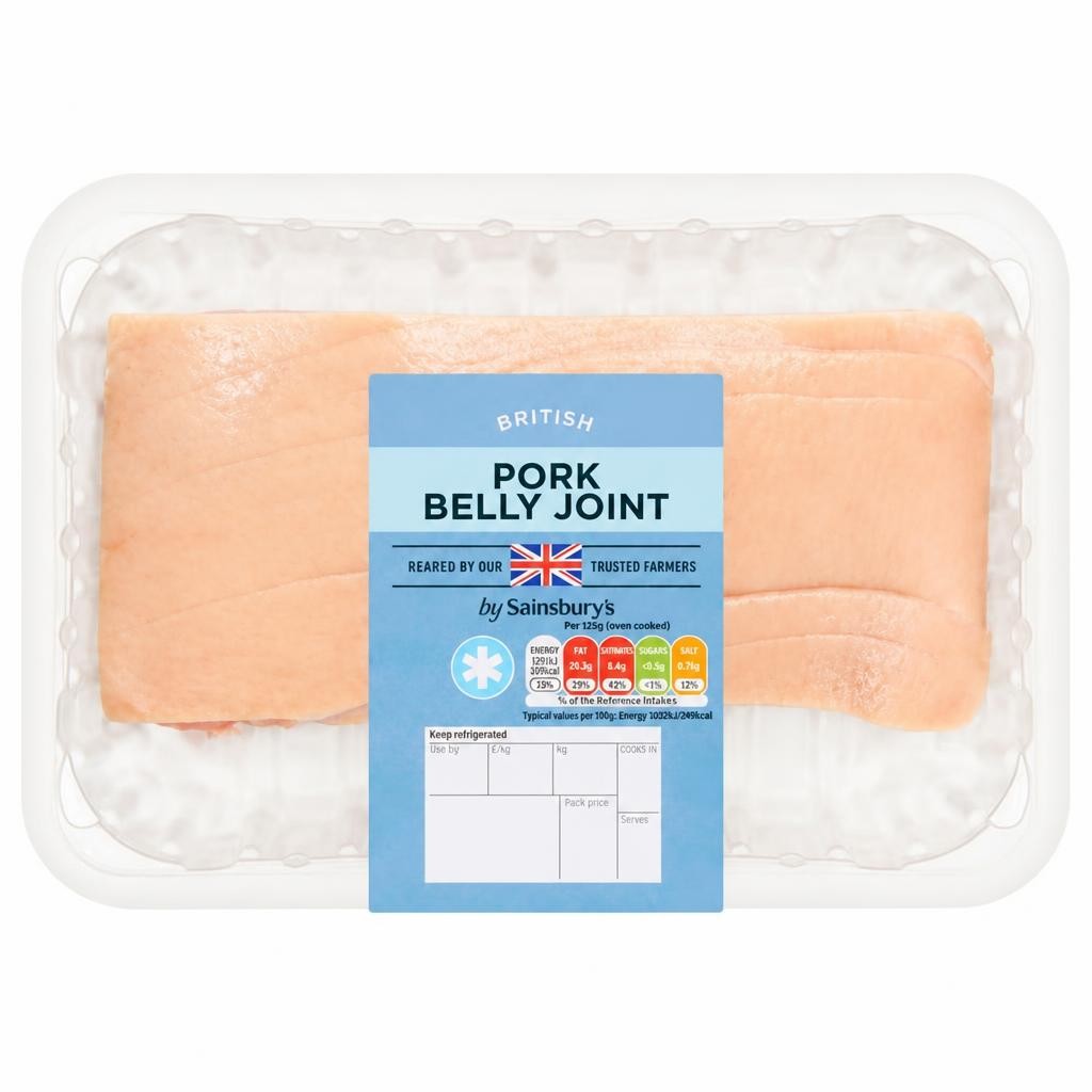 Sainsbury's British Pork Boneless Belly Joint (Approx. 700g)