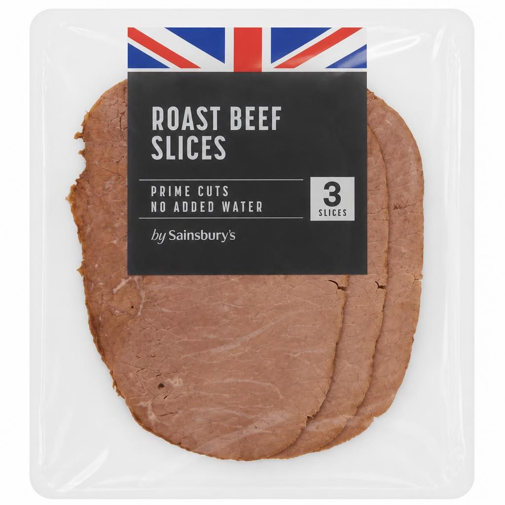 Sainsbury's British Cooked Roast Beef Slices x3 85g