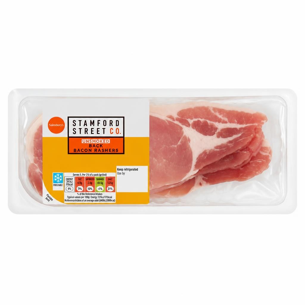 Stamford Street Co. Unsmoked Back Bacon Rashers 300g