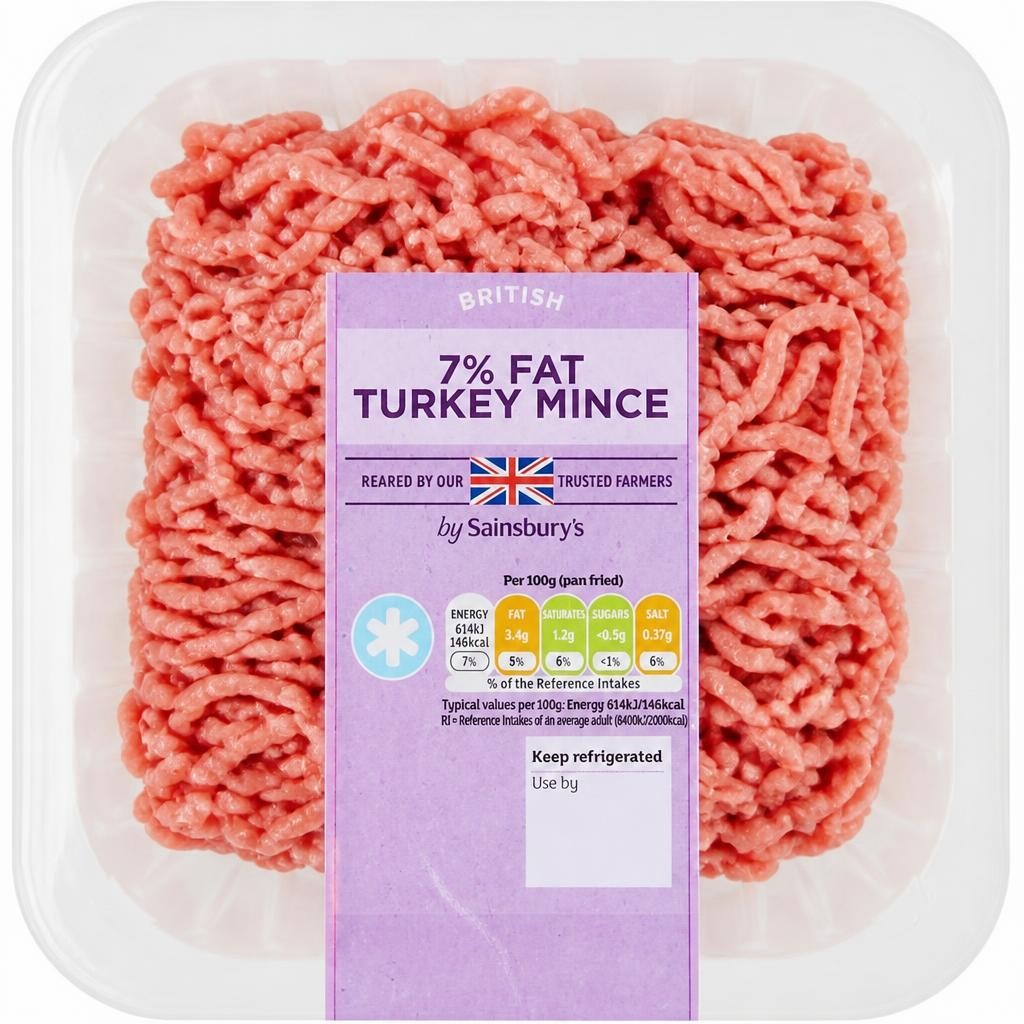 Sainsbury's 7% Fat Fresh British Turkey Mince 500g