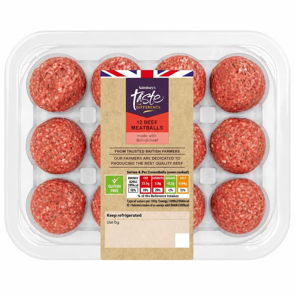 Sainsbury's Beef Meatballs, Taste the Difference 350g