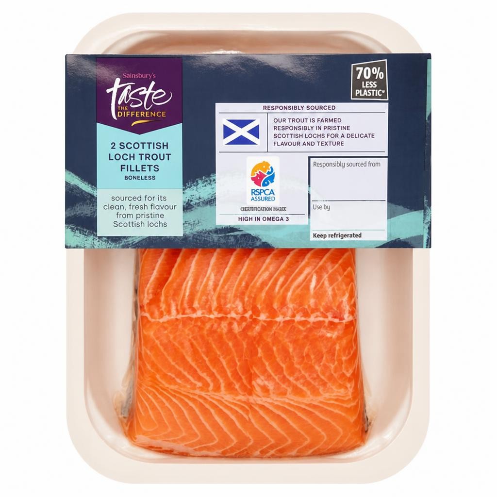 Sainsbury's 2 Scottish Loch Trout Fillets, Taste the Difference 240g