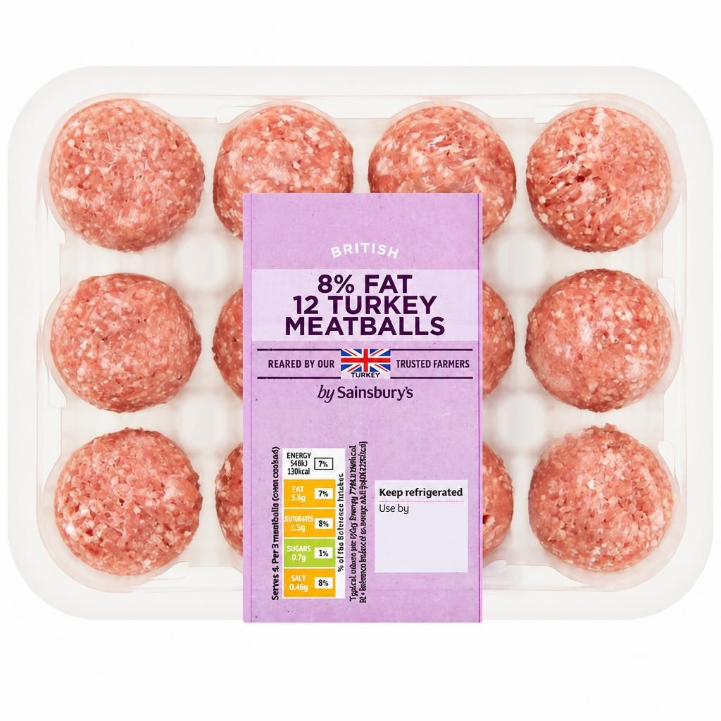 Sainsbury's Fresh British Turkey Meatballs x12 400g