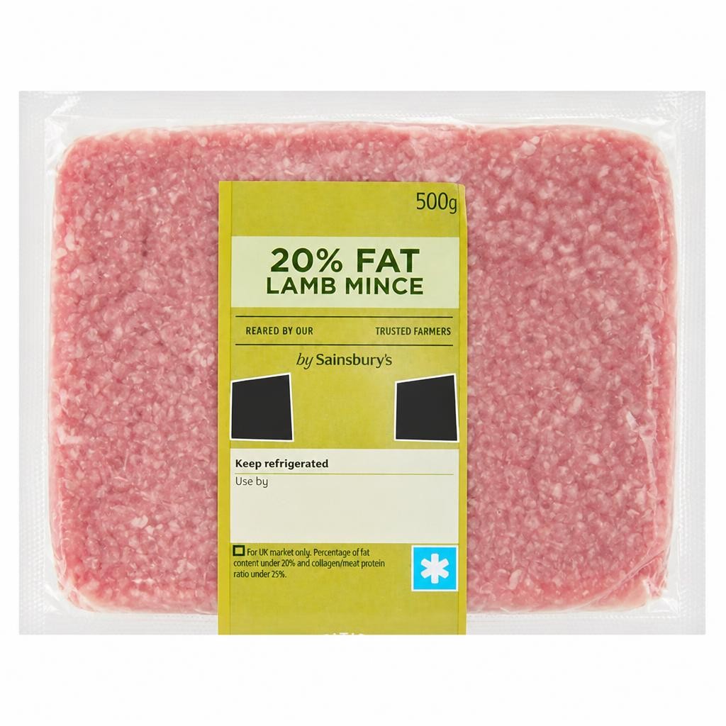 Sainsbury's British or New Zealand 20% Fat Lamb Mince 500g
