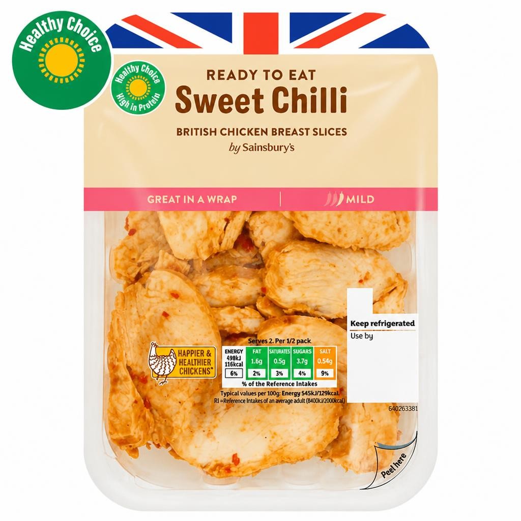 Sainsbury's Sweet Chilli Sliced British Chicken Breast 180g