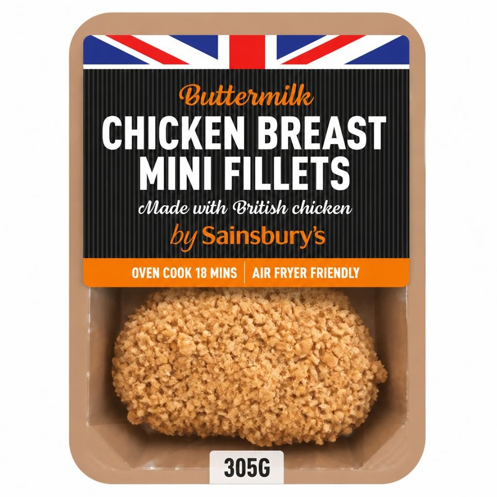 Sainsbury's Buttermilk British Chicken Mini Fillets 305g