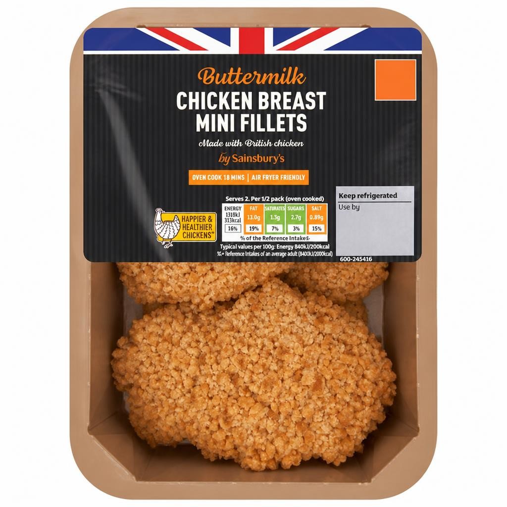 Sainsbury's Buttermilk British Chicken Mini Fillets 305g