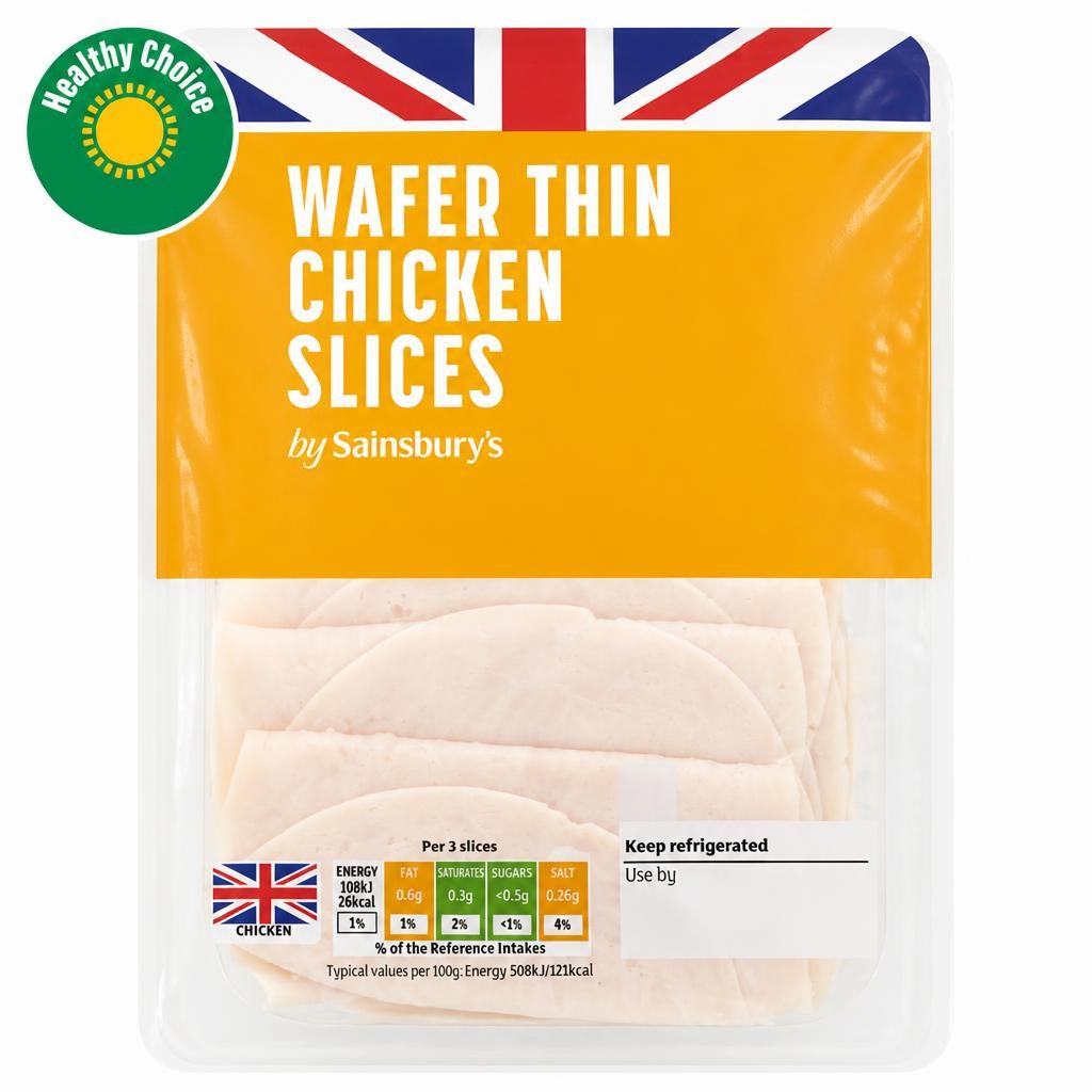Sainsbury's British Wafer Thin Cooked Chicken Slices 150g