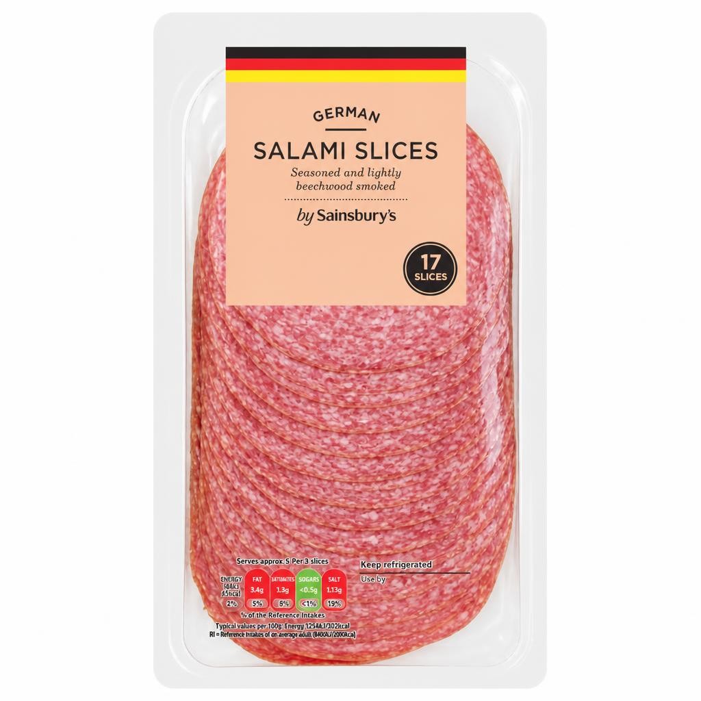 Sainsbury's German Salami Slices x17 170g
