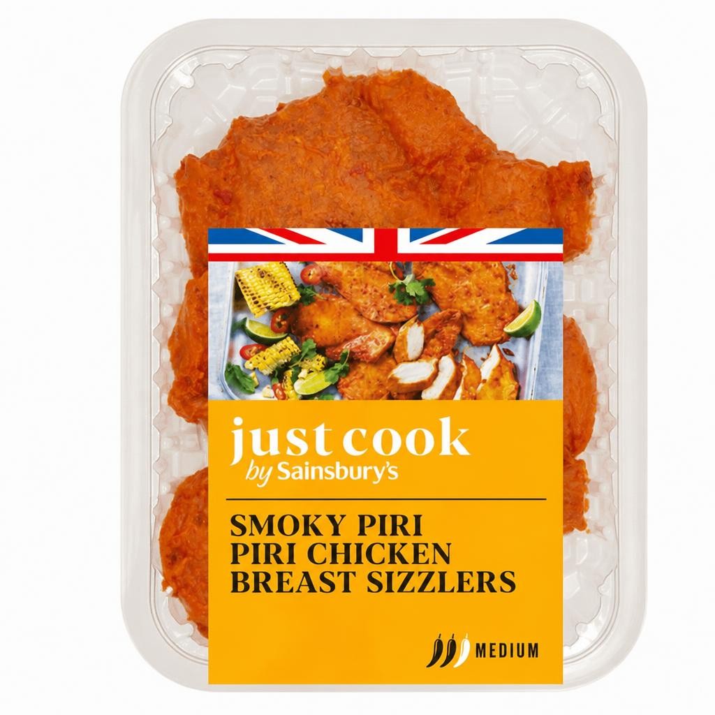 Sainsbury's Smoked Piri Piri British Chicken Breast Sizzlers 315g