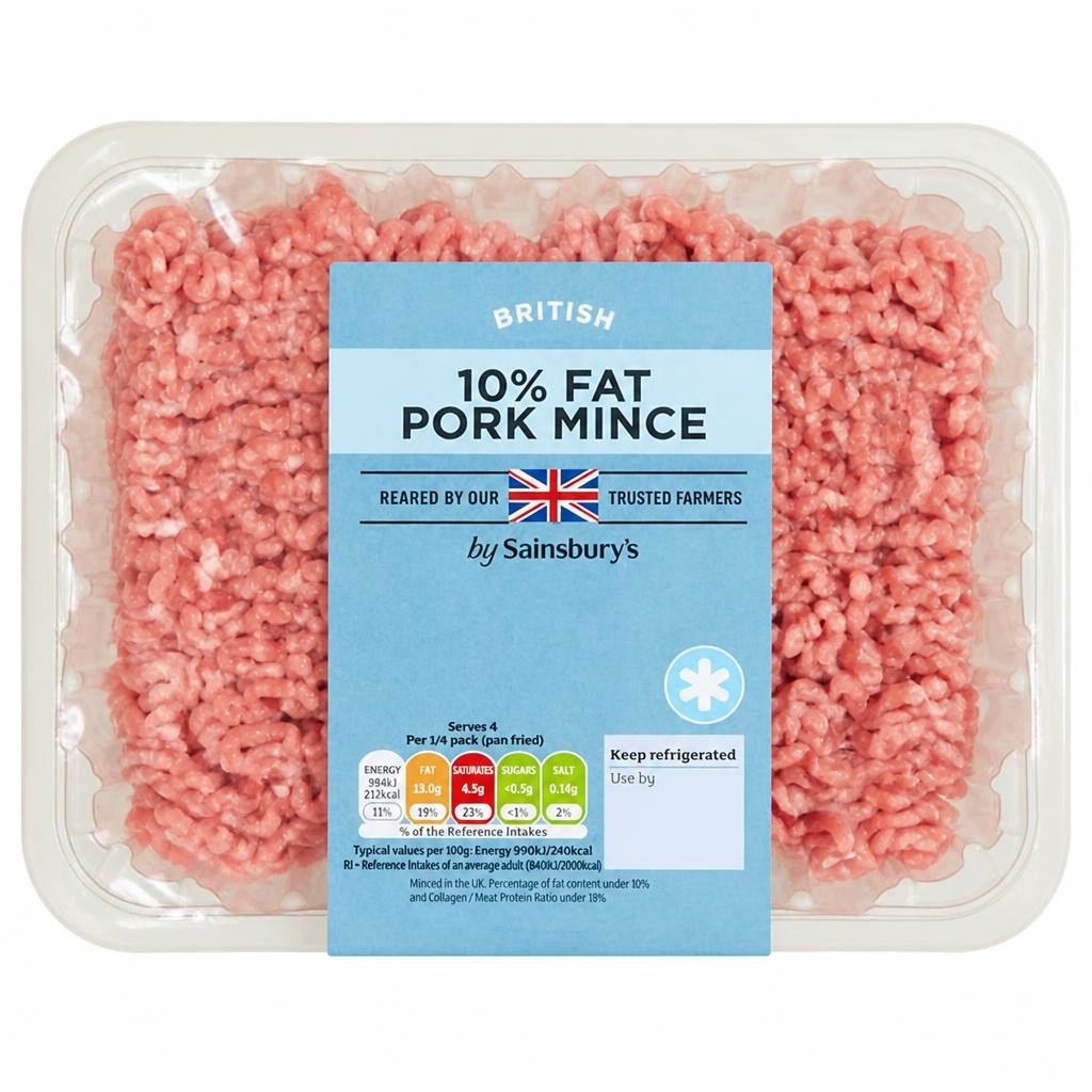 Sainsbury's British Pork Mince 10% Fat 500g