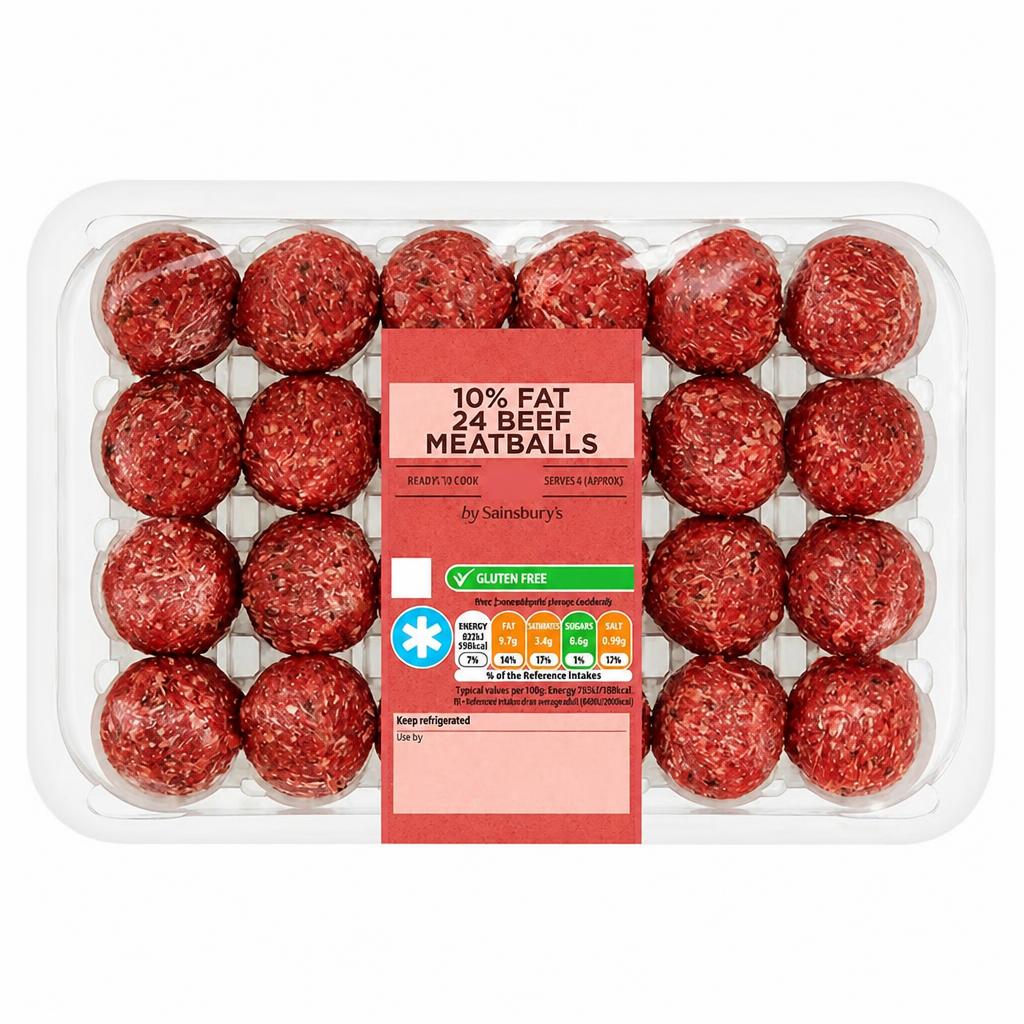 Sainsbury's British or Irish 10% Fat 24 Meatballs 700g