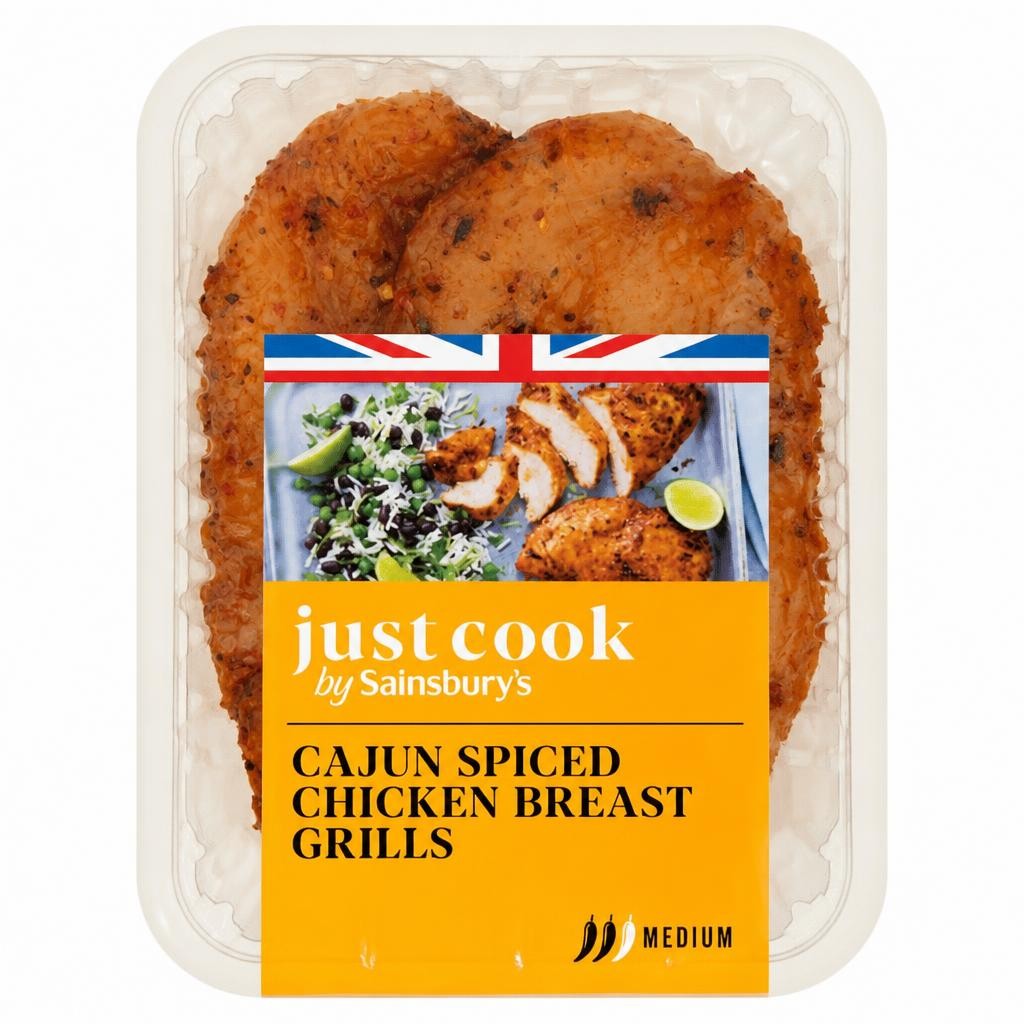 Sainsbury's Cajun Spiced British Fresh Chicken Breast Grills x2 330g