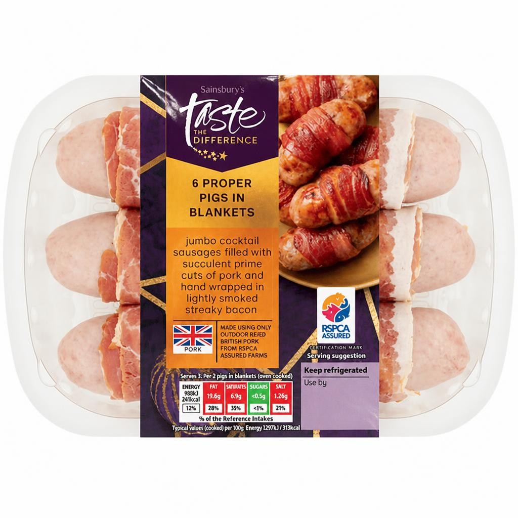 Sainsbury's Proper Pigs in Blankets, Taste the Difference x6 294g