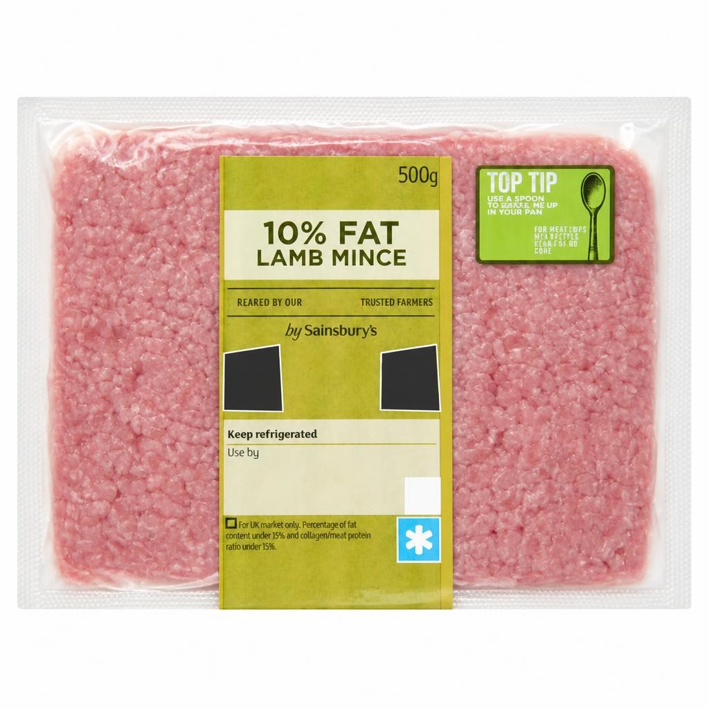 Sainsbury's British or New Zealand 10% Fat Lamb Mince 500g