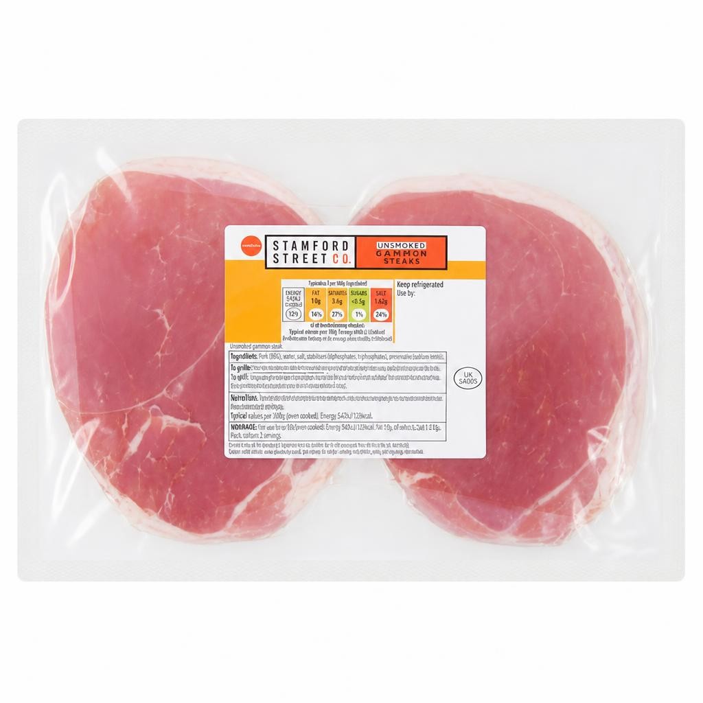 Stamford Street Co. Unsmoked Gammon Steaks x2 300g