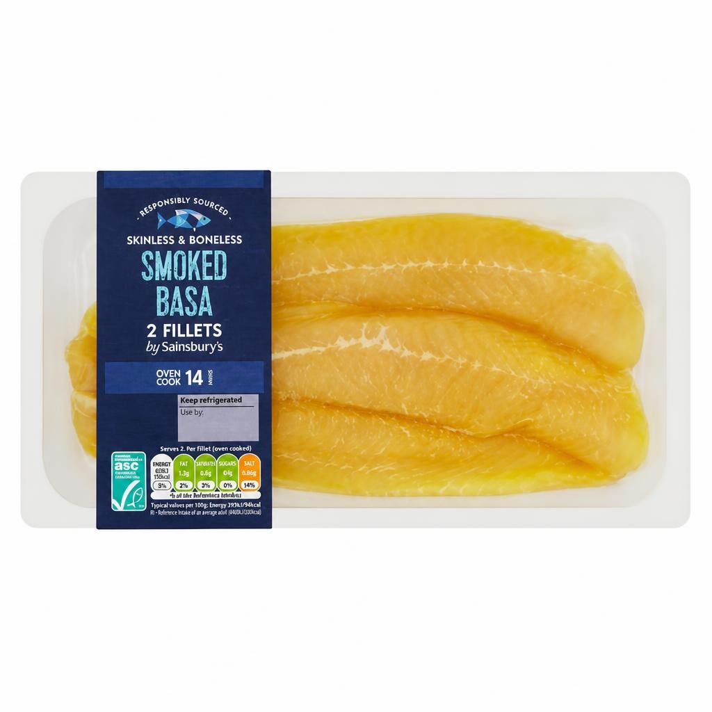 Sainsbury's Smoked Basa fillets ASC 240g