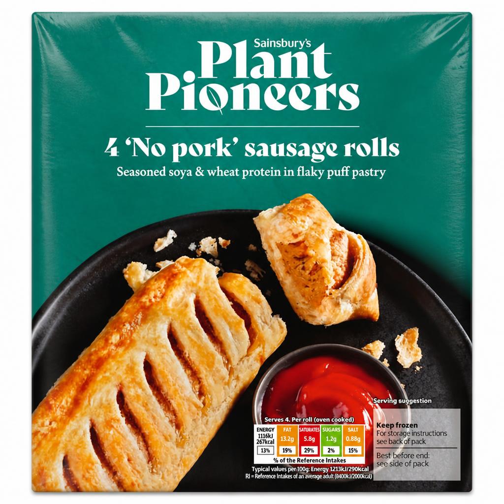 Plant Pioneer No Pork Sausage Rolls 400g