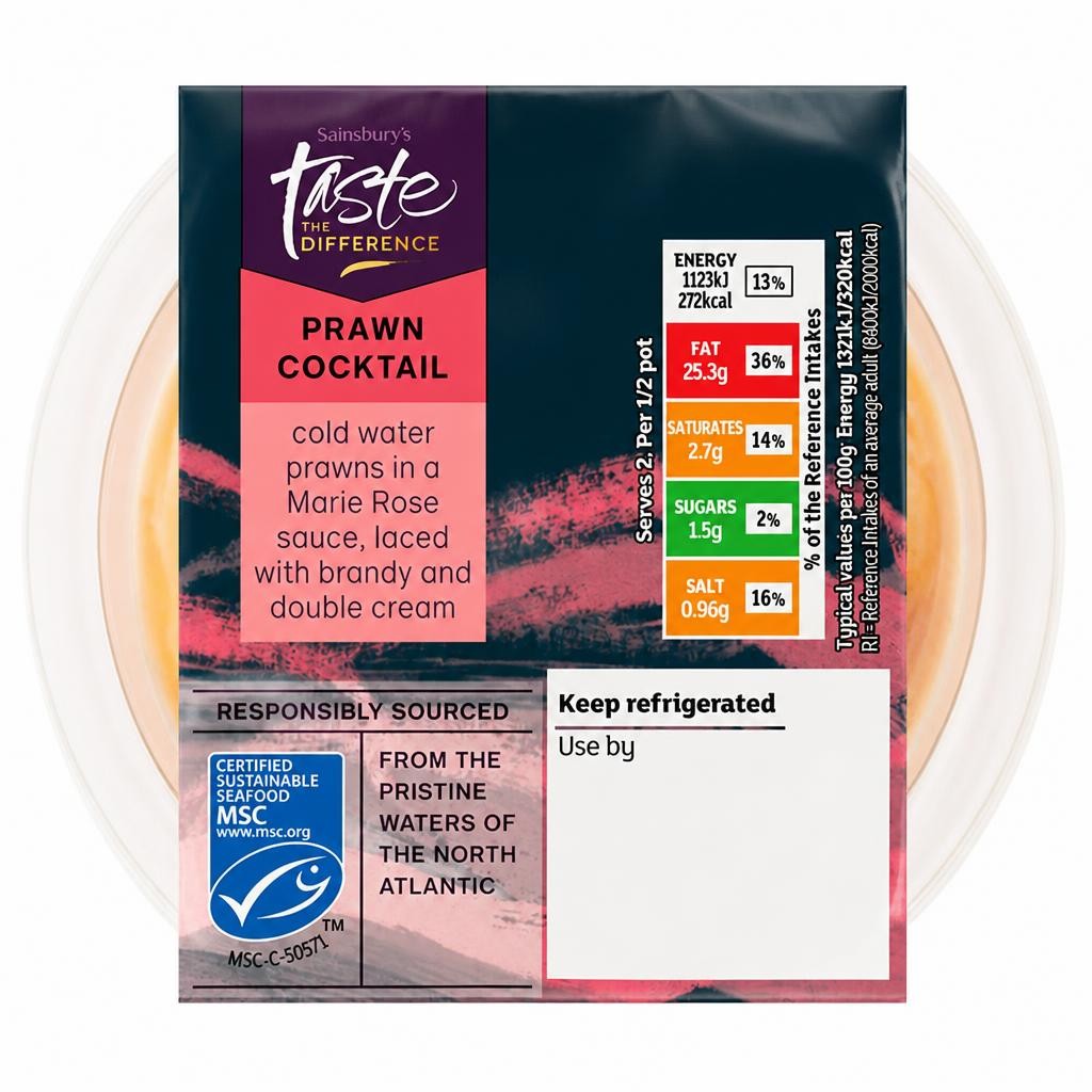 Sainsbury's Coldwater MSC Prawn Cocktail, Taste the Difference 170g