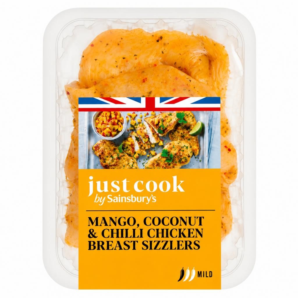 Sainsbury's Mango, Coconut & Chilli British Chicken Breast Fillets 315g