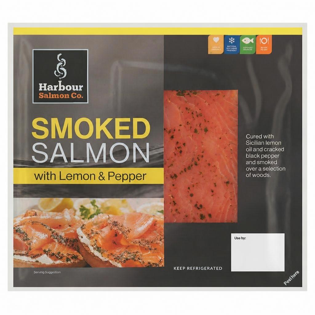 Harbour Salmon Co. Smoked Salmon with Lemon & Pepper 100g