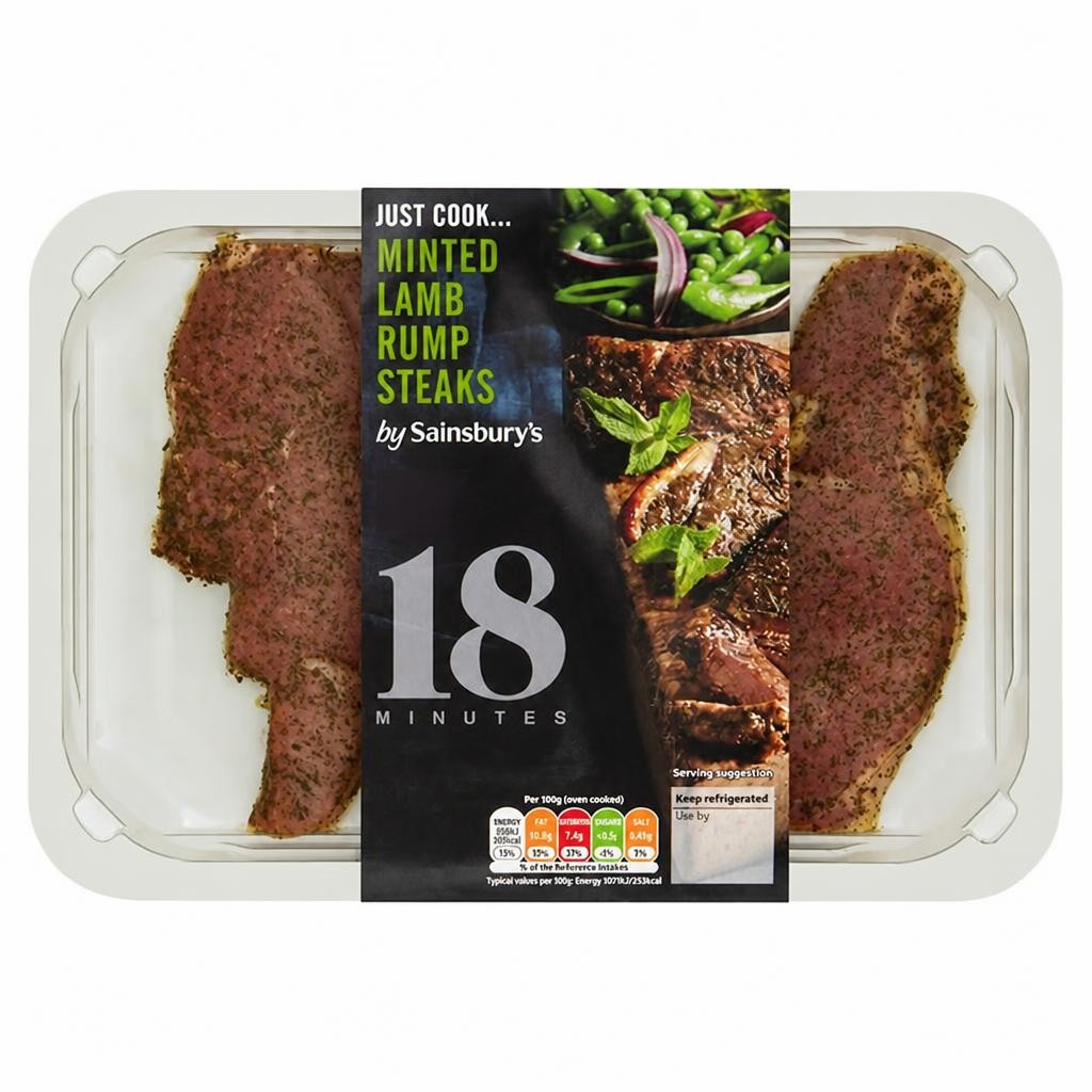 Sainsbury's Just Cook Minted Lamb Rump Steaks 300g