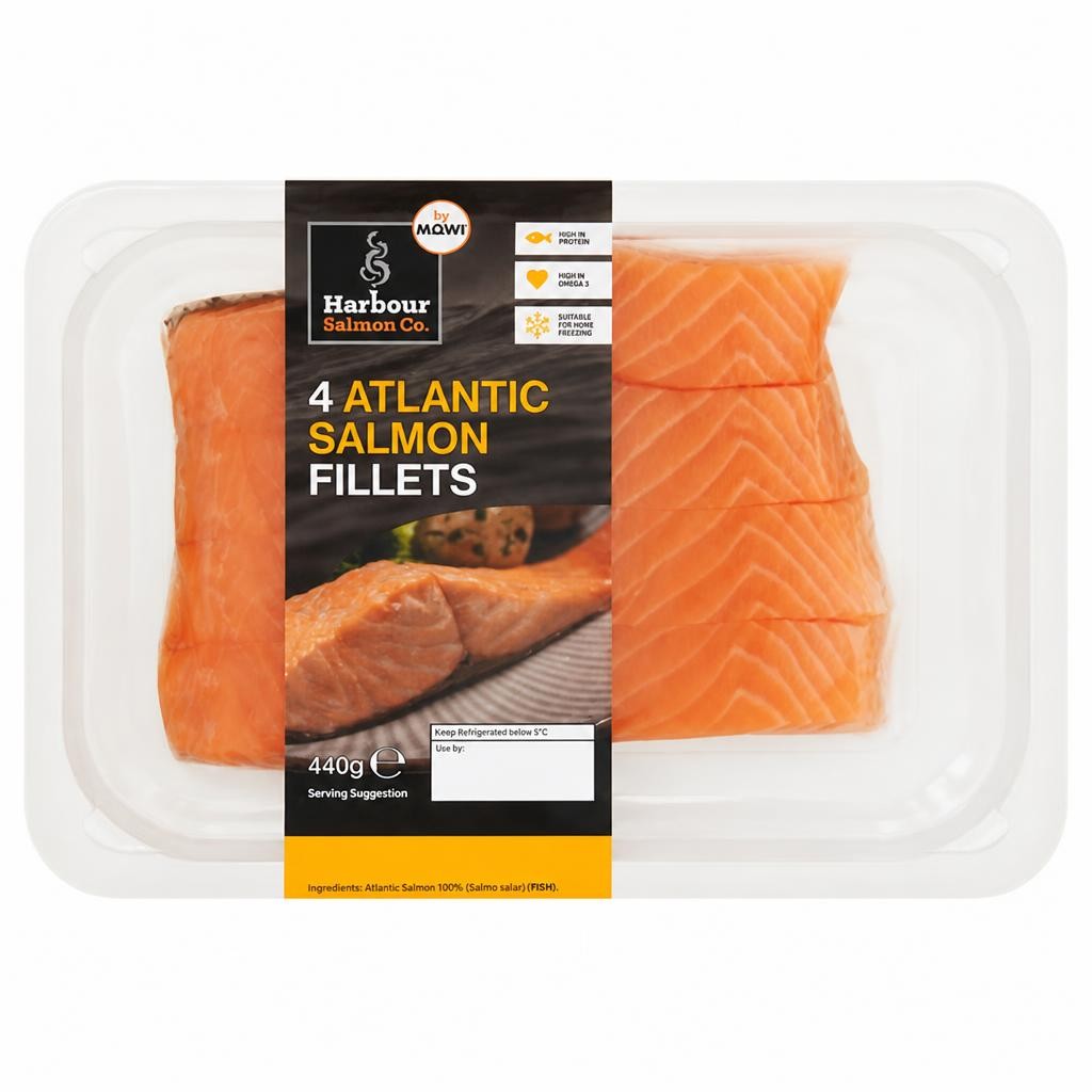 Harbour Salmon Co. Atlantic Salmon Fillets x4 440g