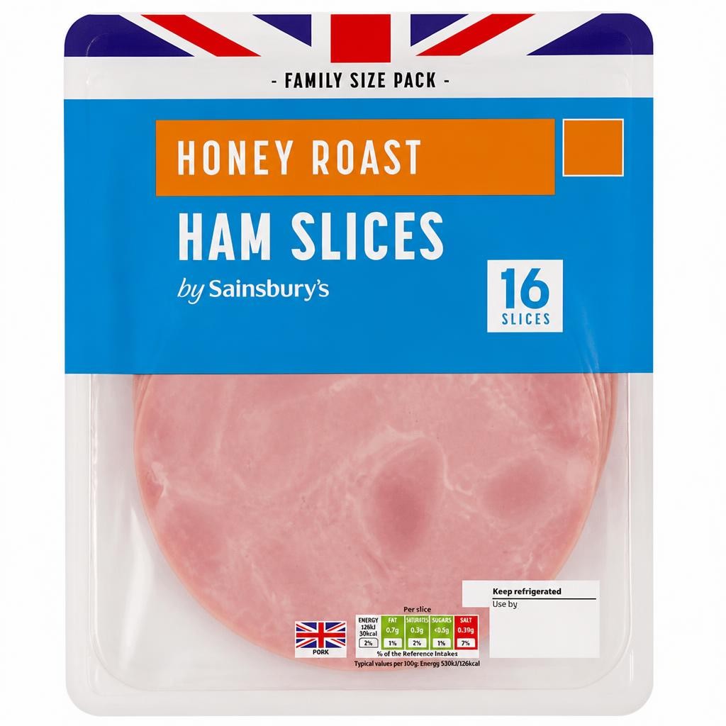 Sainsbury's Honey Roast Ham Slices x16 400g