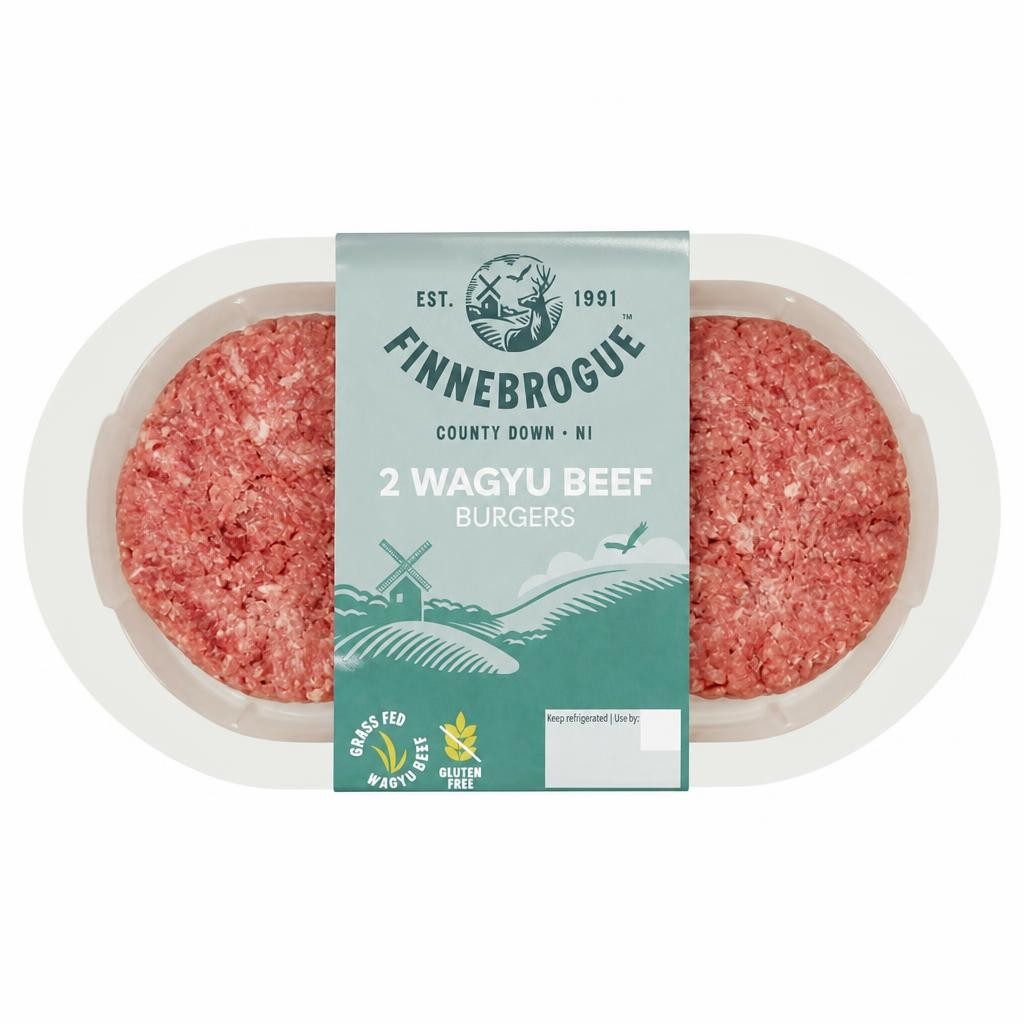 Finnebrogue 2 Wagyu Beef Burgers 340g