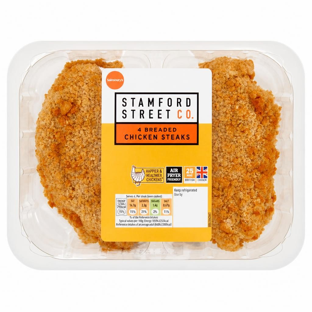 Stamford Street Co. Breaded Chicken Steaks x4 505g