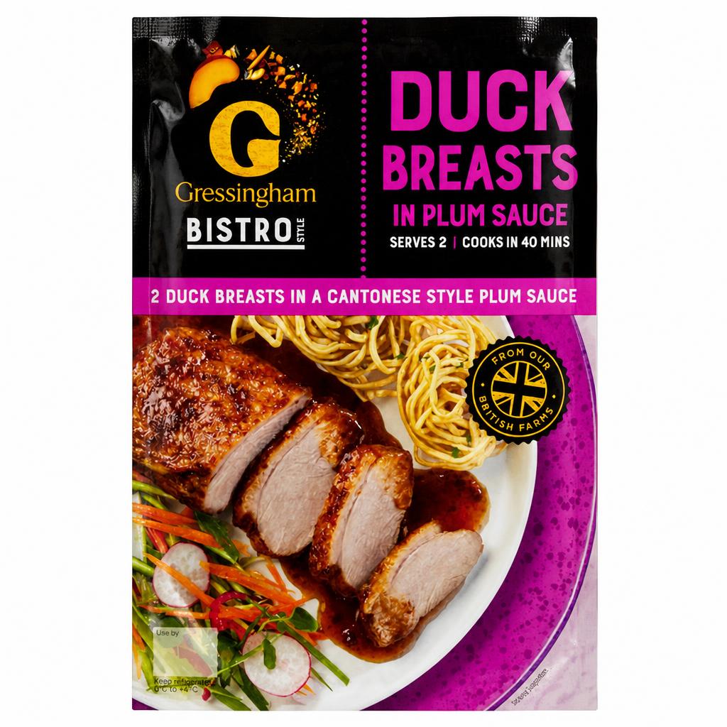 Gressingham Bistro Style Duck Breasts in Plum Sauce 400g