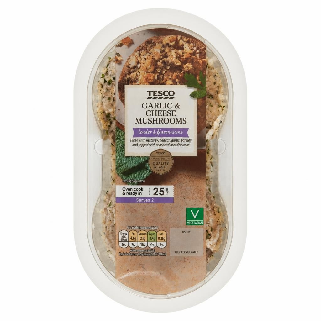 Tesco Garlic & Cheese Mushrooms 200g