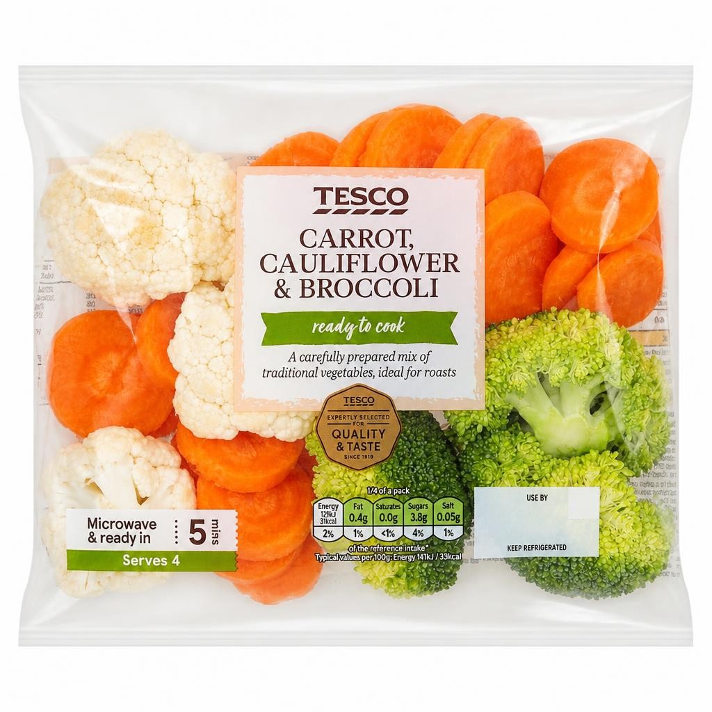 Tesco Carrot, Cauliflower & Broccoli 370g