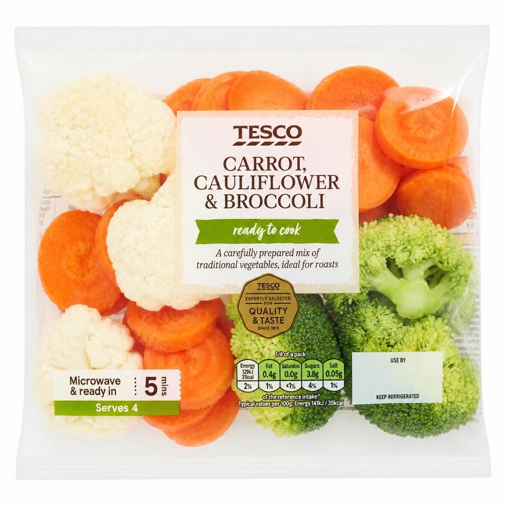 Tesco Carrot, Cauliflower & Broccoli 370g