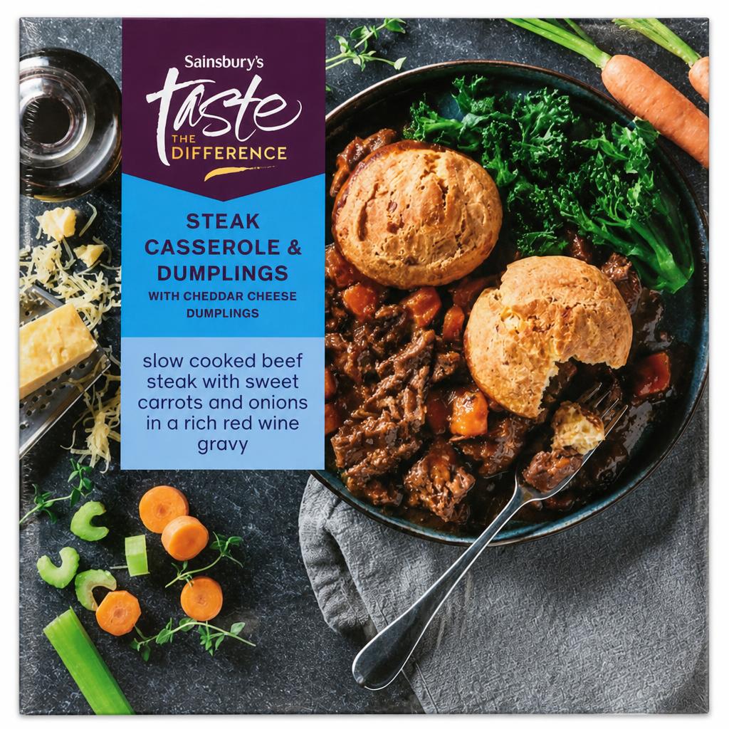 Sainsbury's Steak Casserole & Dumplings, Taste the Difference (Serves 1) 400g