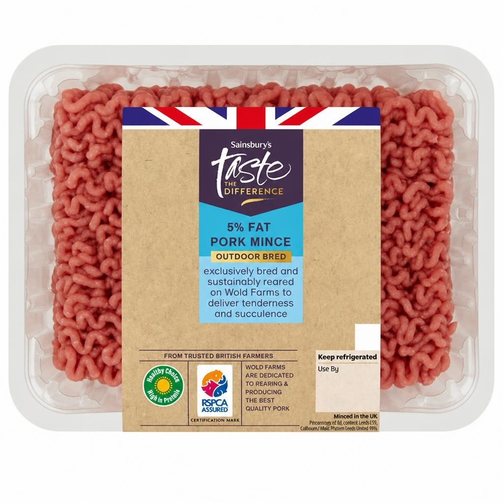Sainsbury's 5% Fat Outdoor Bred British Pork Mince, Taste the Difference 500g