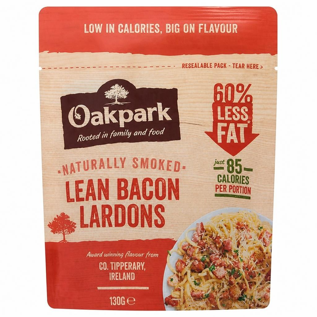 Oakpark Smoked Lean Bacon Lardons 130g